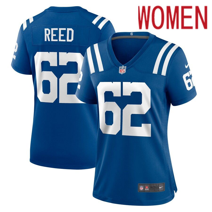 Women Indianapolis Colts 62 Chris Reed Nike Royal Nike Game NFL Jersey